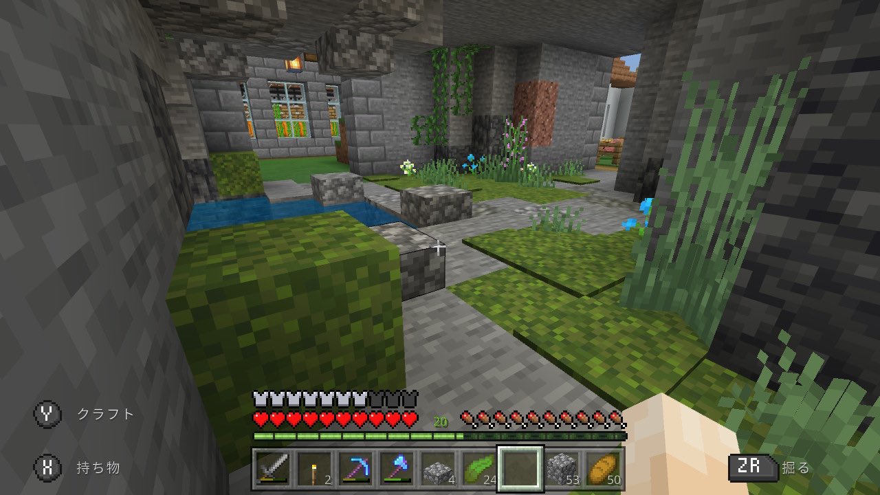 Nami マイクラ日記 ウーパールーパーのお家というか池を作った 場所 は拠点と植林場を結ぶトンネルの中 最初池の深さが1マスだったんだけど ウーパーちゃん達全く動かず 焦ったけど深くしたら元気に泳いでくれた O O その後たまたまいた行商人に声