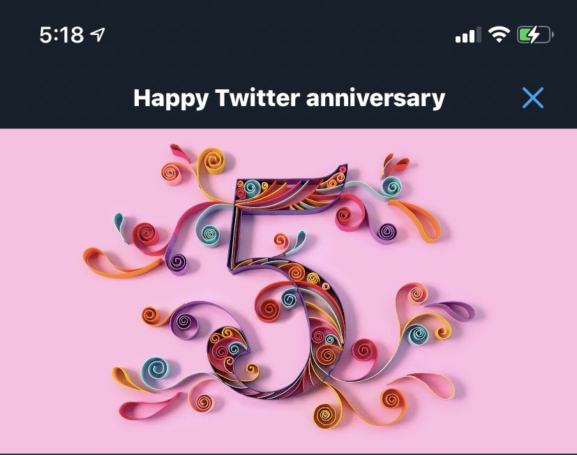 Five years with Twitter🥳.