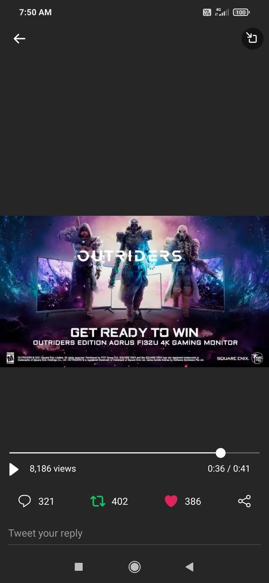 Pushpak0084's tweet photo. @AorusOfficial @Outriders 1) RT done
2) My favourite features has to be HDMI 2.1, 144HZ and VVR.
3) Tagging- @lavishpatni07 @lakshay1692 @vipulchauhan111
@Outriders
@Indian_Contests
@india4contests
#AROUS #4KProGaming https://t.co/ANMAs4xIIV