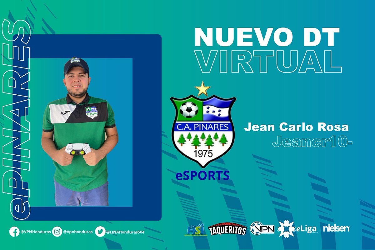 LINAHonduras504's tweet photo. Virtual Pro Network Honduras y @PinaresClub hacen oficial su alianza estratégica y se unen a la eLiga de Honduras.
¡Le damos la bienvenida al Club Atlético Pinares! 😍🎮⚽
#eLigaHN
#VIrtualProNetworkHonduras
#SomosVPN
#eSportsHN
#VirtualProNetwork
#eligahonduras
#atlpinares https://t.co/dsLd8xJX7q