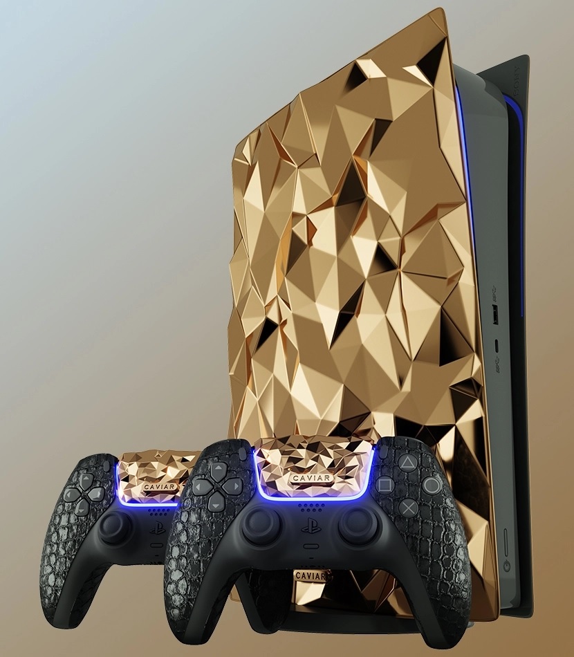 La PlayStation 5 más cara del mundo está cubierta de oro y tiene mandos con  piel de cocodrilo