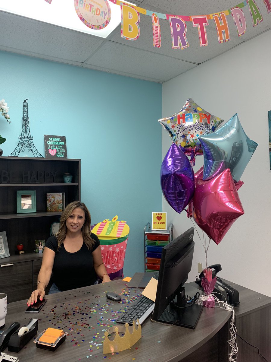 Early birthday celebration for this beautiful lady! Enjoy your time off <a href="/AAlvarado_TISD/">Alicia</a> 🎉🎊 #TISDProud