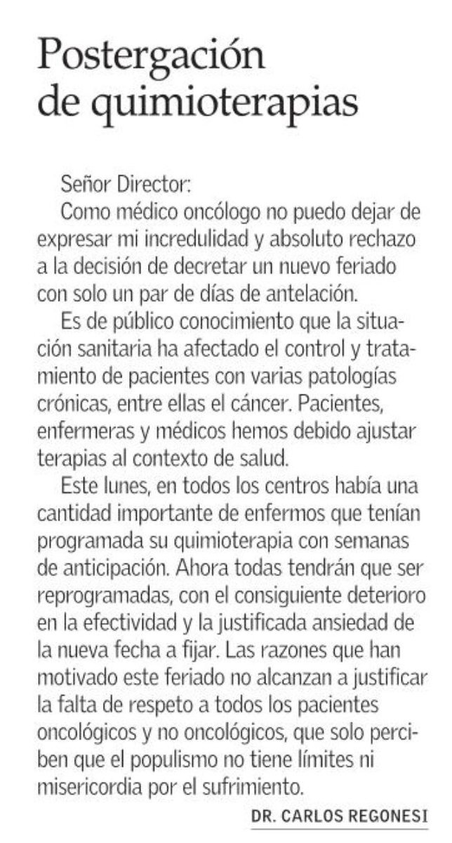 joseantoniokast's tweet photo. Muchos chilenos están dando una dura batalla contra el cáncer. Este Lunes no podrán continuar su tratamiento por el feriado que los políticos aprobaron hoy.

Verguenza! https://t.co/XZmVZi0aEi