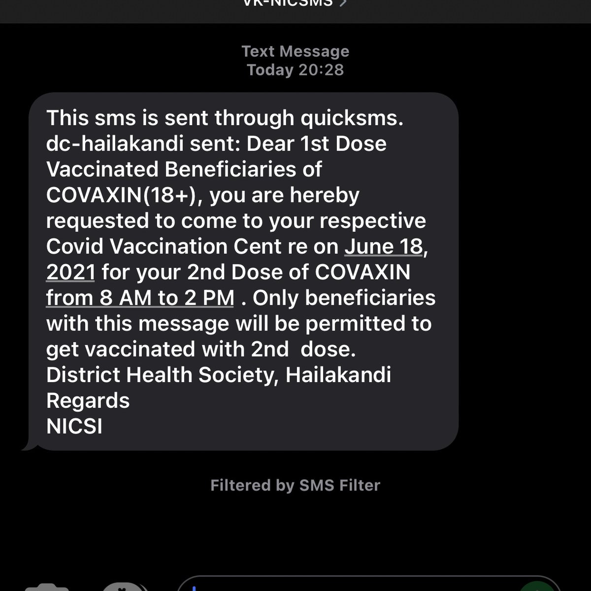 SchlauDIPTO's tweet photo. @dc_hailakandi @HailakandiPolic 
The covid centre timing is 8-2 pm but the centre is still close. I traveled from Kalain to get my 2d dose to see this irresponsibility #AssamCovidUpdate #hailakandi #assampolice #COVIDVaccination #VaccinationDrive https://t.co/fYAIDWRjZm