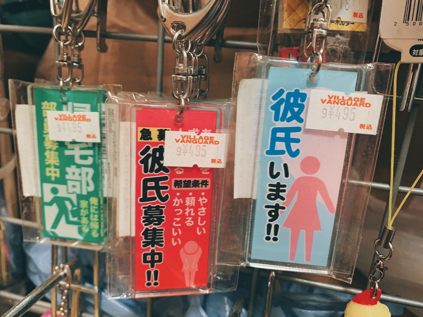 ヴィレッジヴァンガードゆめタウン大牟田 色々と主張激しめのアクキーを見つけました 彼氏います 帰宅部 彼氏募集中 アクリルキーホルダー ヴィレヴァン ゆめタウン大牟田 T Co 4hdoscvyjn Twitter