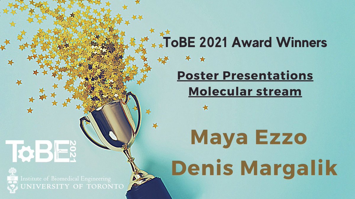 ganglabstyle's tweet photo. It's been an eventful day in the Zheng lab! Huge congratulations to our @bme_uoft master's student, @denis_margalik for winning a @ToBE2021 poster award in the Molecular Stream and our @UofTPharmacy master's student @TiffanyHo_ for winning a poster award at the GRIP symposium! https://t.co/0LX6AGh7cC