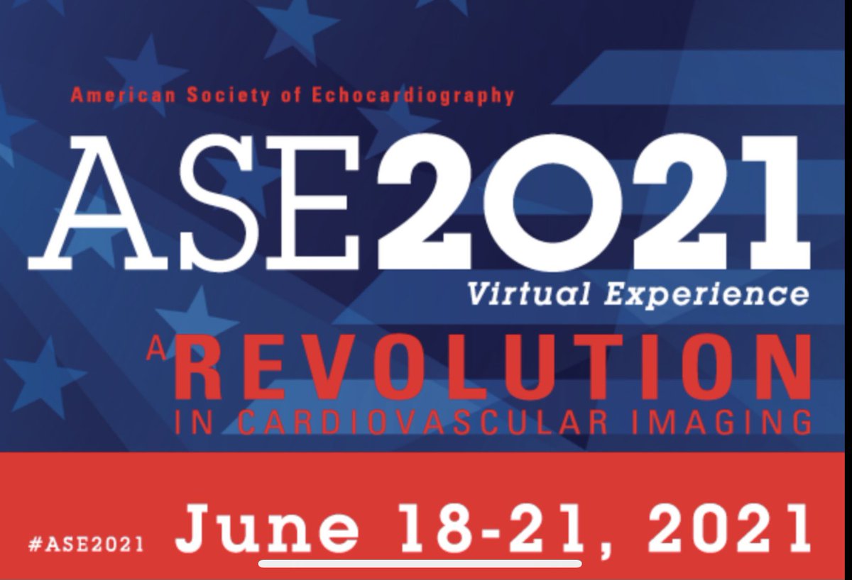 Calling all Cardiologists, sonographers, echo enthusiasts  and any others interested in advances in #echo …

Tomorrow morning is the kick-off of #ASE2021 - a Revolution in Cardiovascular Imaging! ⭐️ 🇺🇸

The agenda is jam-packed! Still plenty of time to register. See you there!