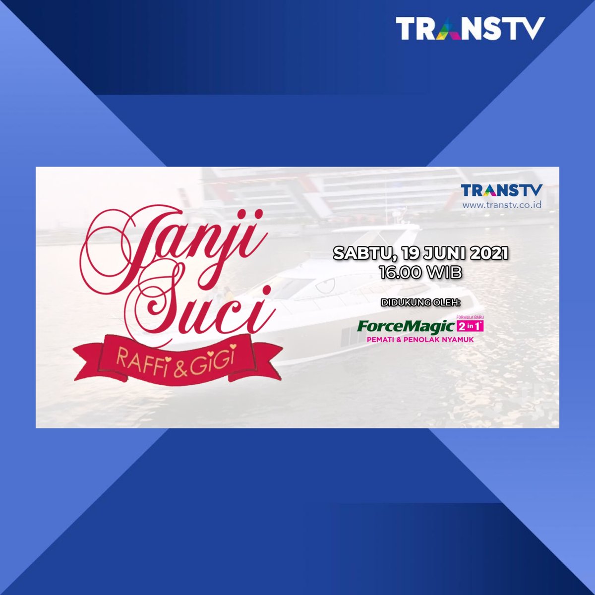 TRANSTV_CORP's tweet photo. Wabah demam berdarah sedang ramai. Gunakan aja Force Magic setiap pagi dan sore hari.
#ForceMagic jg wanginya lembut dan gak ganggu pernafasan loh, jd bisa lindungi keluarga dari gigitan nyamuk.
Lengkapnya besok di Janji Suci ya! https://t.co/GIErmSxmHq