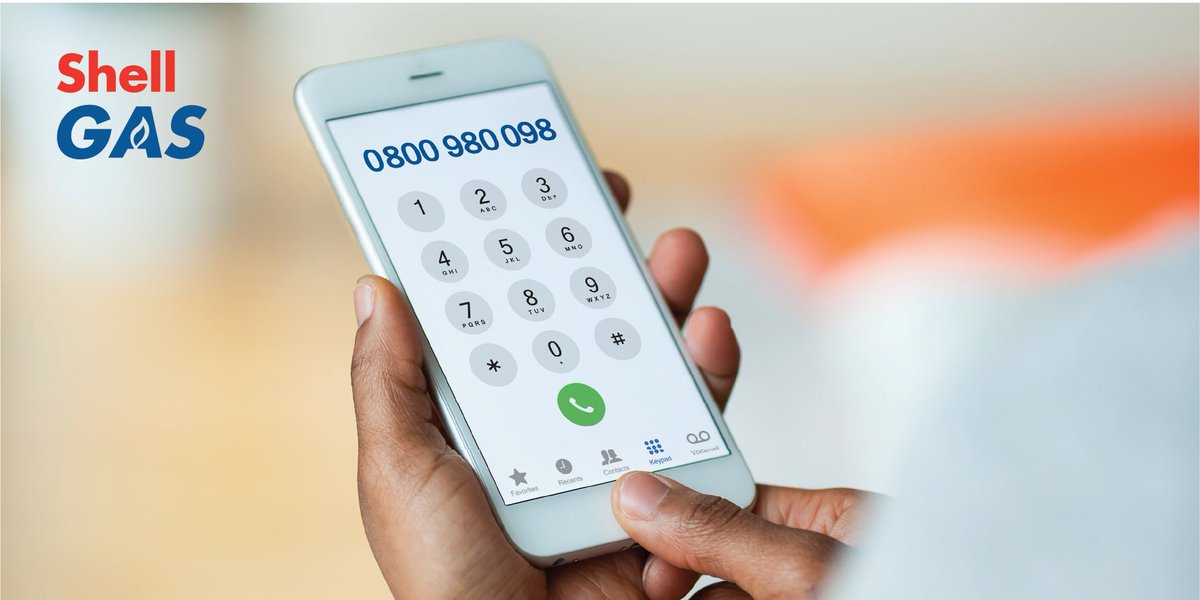 Out of Gas? 
Don’t worry! Dial the #ShellGasHomeDelivery toll-free number 0800 980 098 📱 today or DM your number to get sorted 👍🏿