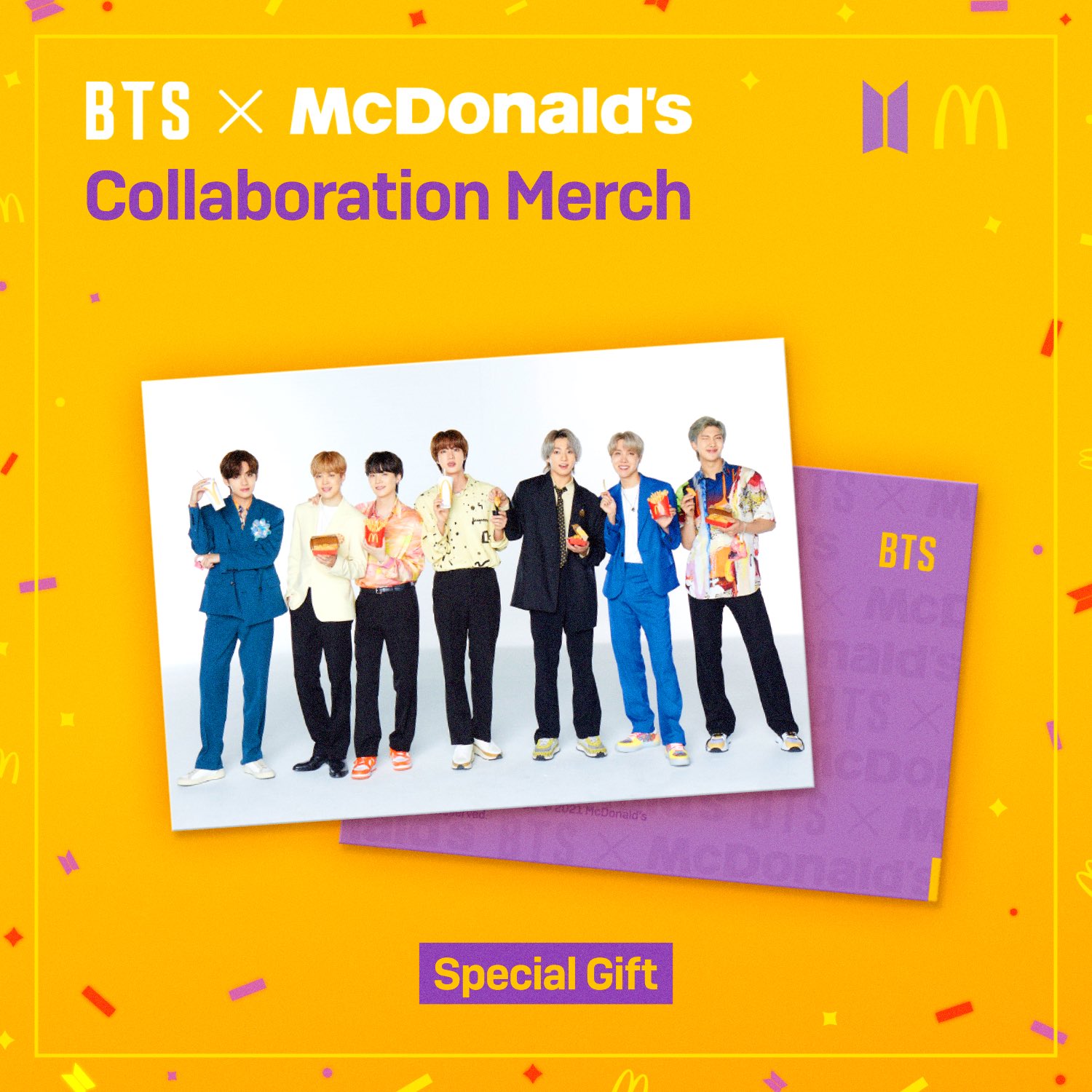 防弾少年団(BTS) - BTS x McDonald&#39;s COLLABORATION SAUCY PEN NEW Official BTS x McDonald's Saucy Pen Member Drawn