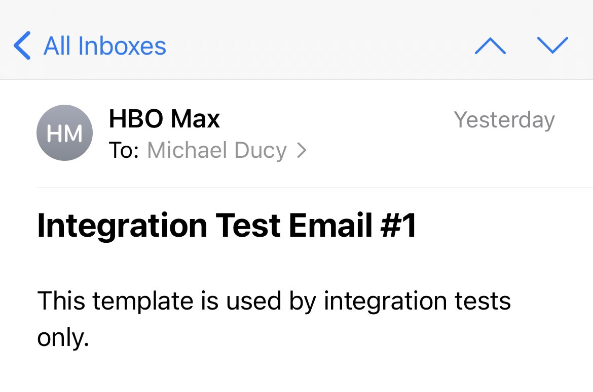 Well I’m glad <a href="/hbomax/">HBO Max</a> is doing integration tests. I’m disappointed I didn’t get emails for Unit, Smoke, Compliance, etc. #devops