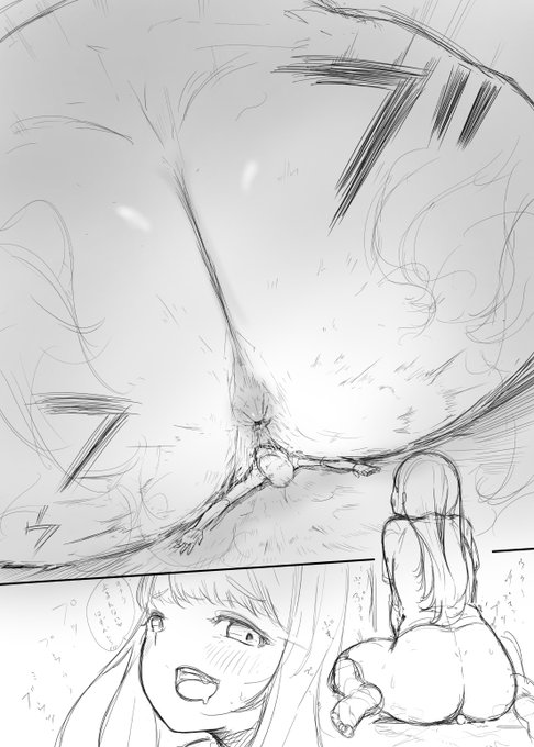 今月のfantiaラフです。体を小さくされた小人にとって勢いと匂いが何十倍にも増した女の子のオナラが身動きとれない状況で襲いかかります。29日に投稿できそうです。 