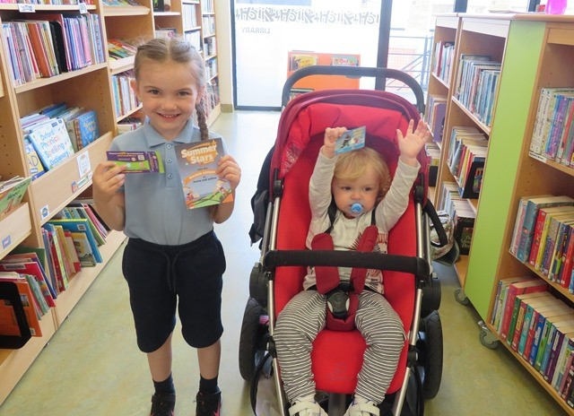 kildarelibrary's tweet photo. Plenty of sunshine out there☀️ but here are a couple more rays of sunshine, #KildareLib have Fia Mae & Luca Callan, their first #SummerStars Luca also got his #MyFirstLibraryCard...Thanks Eileen for the pic, she also said "that is Luca's own doody, we don't loan those"😁 https://t.co/8MK6if18H6