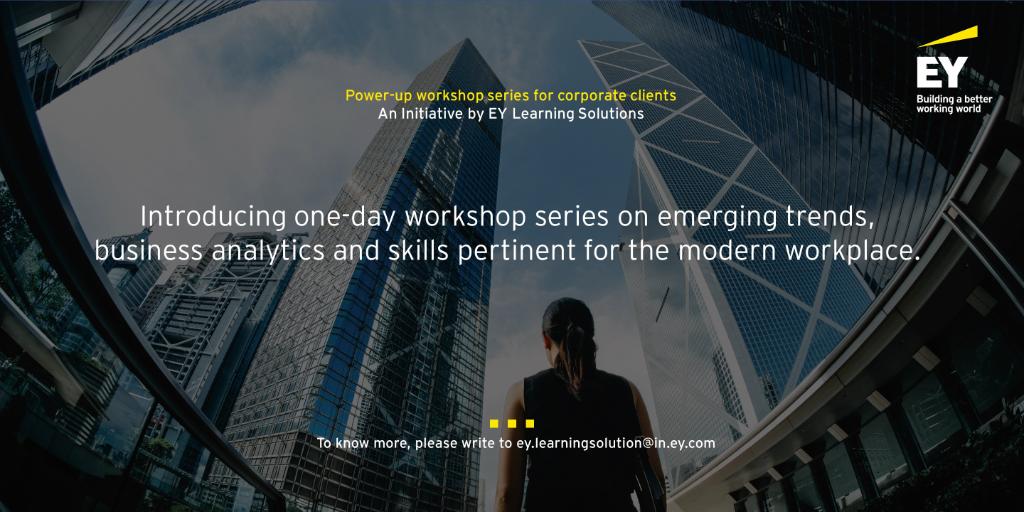 EY_India's tweet photo. Presenting our new workshop series to help companies prepare their employees better for the modern workplace. For more information and details, write to us at ey.learningsolution@in.ey.com
#EYLearning #EYFAAS https://t.co/l4gXbRgGAK