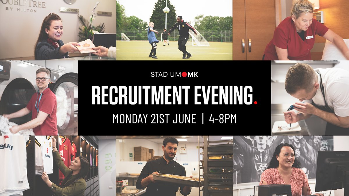 MKDonsFC's tweet photo. Fancy joining Russell Martin's backroom team ⁦here at #MKDons?

🤝Head of Grounds
🤝 Operative &amp; Kit Assistant
🤝 First Team
Physiotherapist

Want to know more on the positions? @simoncrampton will be at our recruitment evening this coming Monday 👉  https://t.co/FtLftk67Vq https://t.co/D7qmfmUgXT