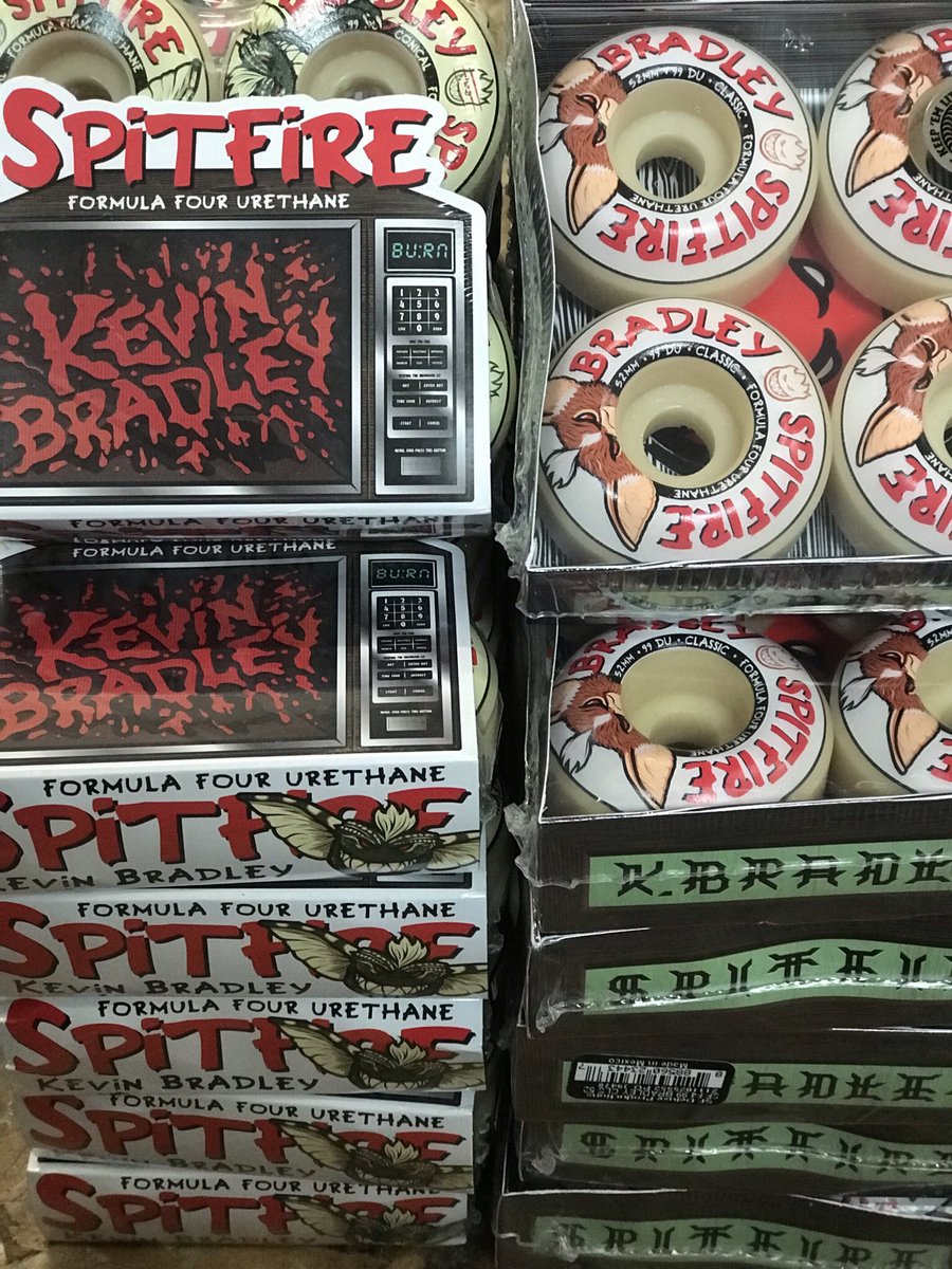 Get em while you can, healthy restock on <a href="/spitfirewheels/">Spitfire Wheels</a> Formula Fours🔥🖤🐑

97du to 101s, conicals, classics plus Kevin Bradleys Pro wheels. In store now and online with £1.95 next day delivery

blacksheepstore.co.uk/spitfire-wheel…

#Spitfire #SpitfireWheels #RideTheFire #BlackSheepStore