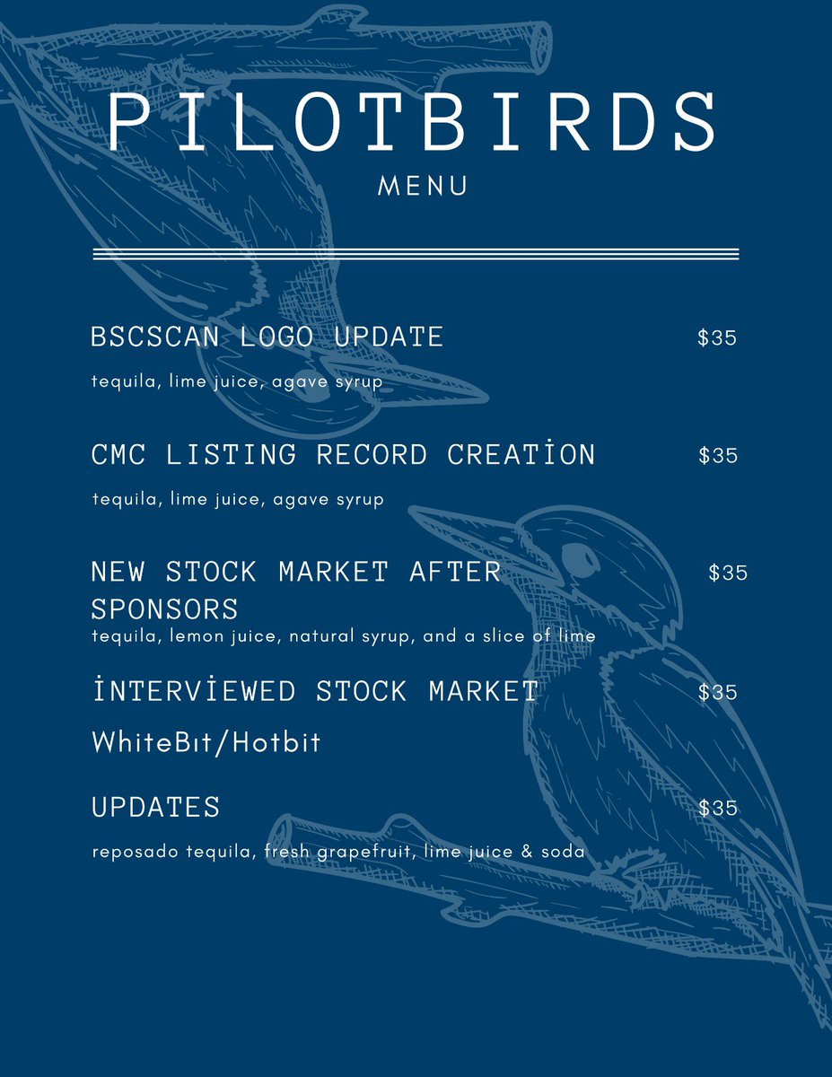 littlepilotbrd's tweet photo. What do you drink Pilot Birds? https://t.co/Sj3vVNH3iO