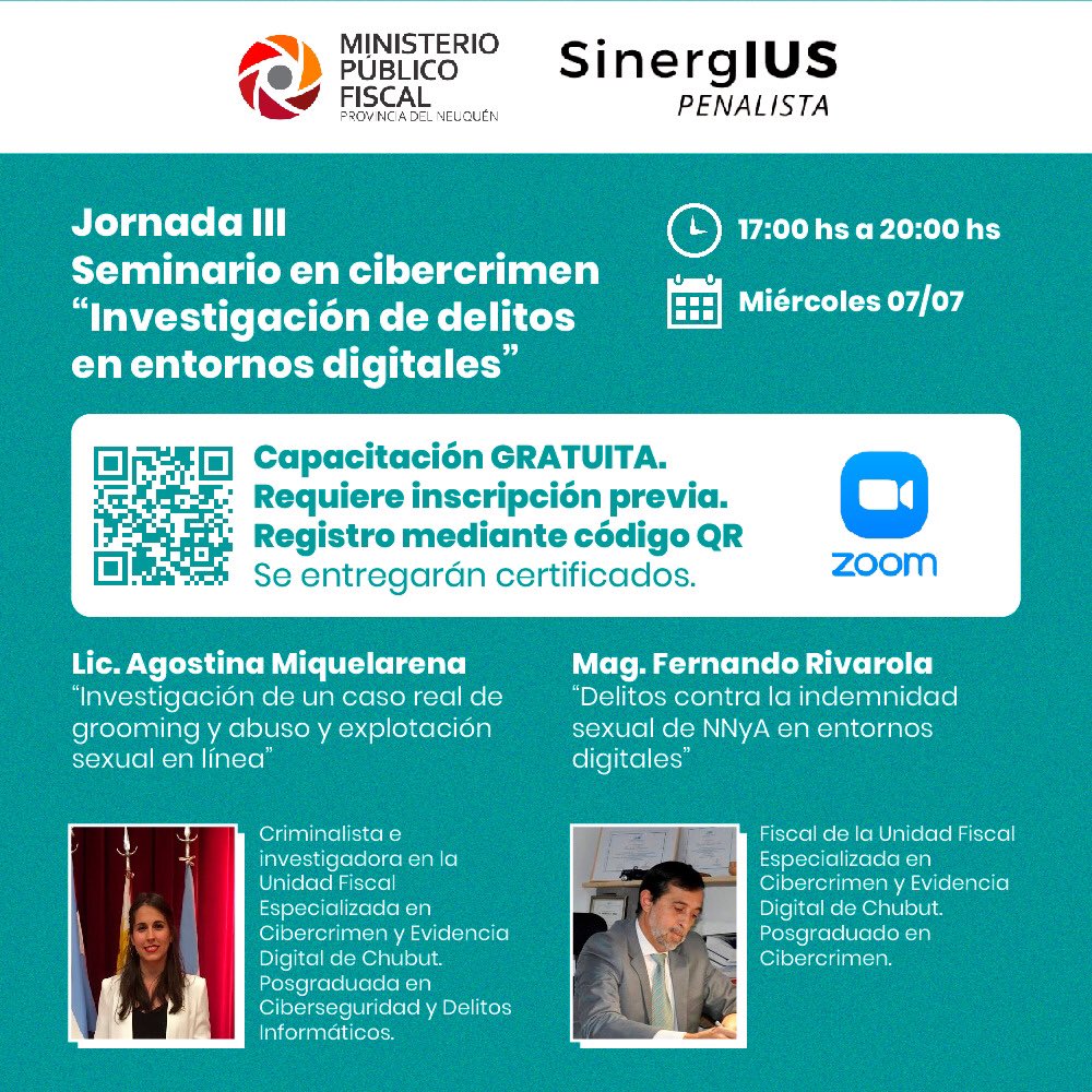 Seminario de investigación de delitos en entornos complejos! 4 jornadas imperdibles junto a docentes de lujo como <a href="/realejulian/">Julian Reale</a>, <a href="/sblamperti/">Sabrina Lamperti 💻</a>, <a href="/emilianox/">Emiliano Piscitelli</a>, <a href="/anadiiorio/">Ana Haydée Di Iorio</a>, y <a href="/fpilnik/">Franco Pilnik</a> !! Te lo vas a perder? GRATUITO, y con entrega de certificado. 🤯👇