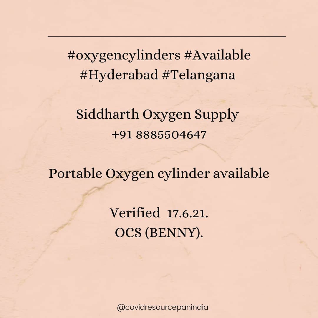 #HYDERABAD
#Oxygencylinders available ✅ 
#Covid19IndiaHelp #Covid19Hyderabad  #covid #CovidResources