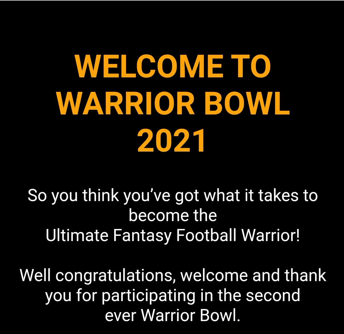 BayFfb's tweet image. Excited to be a part of this @WarriorBowl! Thanks for the invite!!! #WB2021