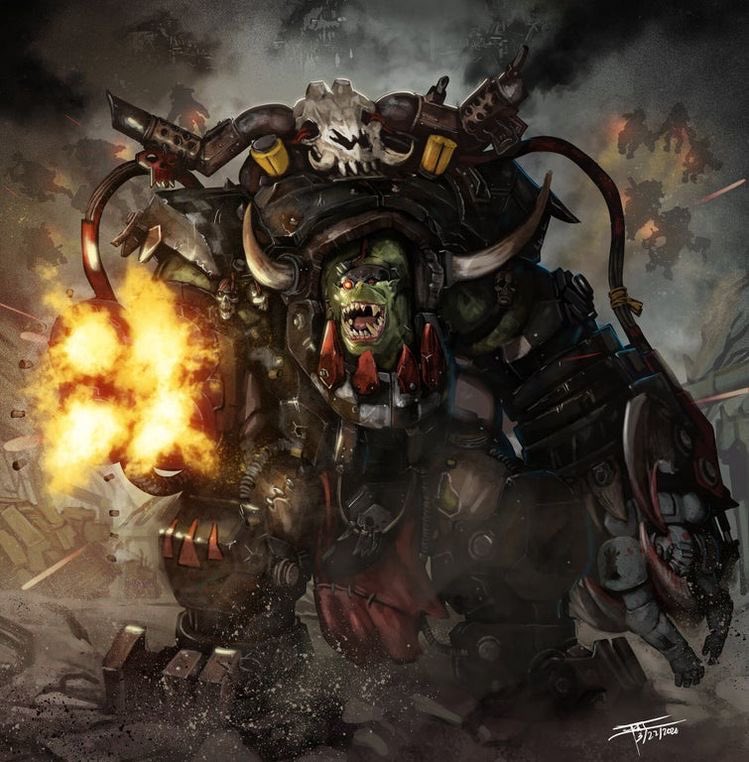 OTDorcs's tweet photo. tonight’s ork is ghazghkull thraka from warhammer 40k! he’s a warlord of the WAAAGH! i personally think his mini is super cool :)

(submitted by @TransGirlPerDay!!) https://t.co/F4QUw5JOP8