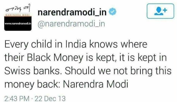 yippeekiyay_dk's tweet photo. “Should we not bring this money back?” @narendramodi https://t.co/wX2FOuv5bX