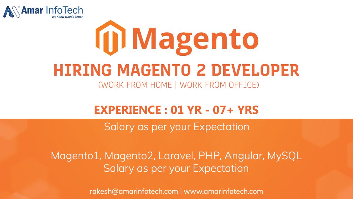 ExcelPTP's tweet image. #magento #job #hiring #magento2 #php #developer #hiring #excelptp #amarinfotech #ahmedabad