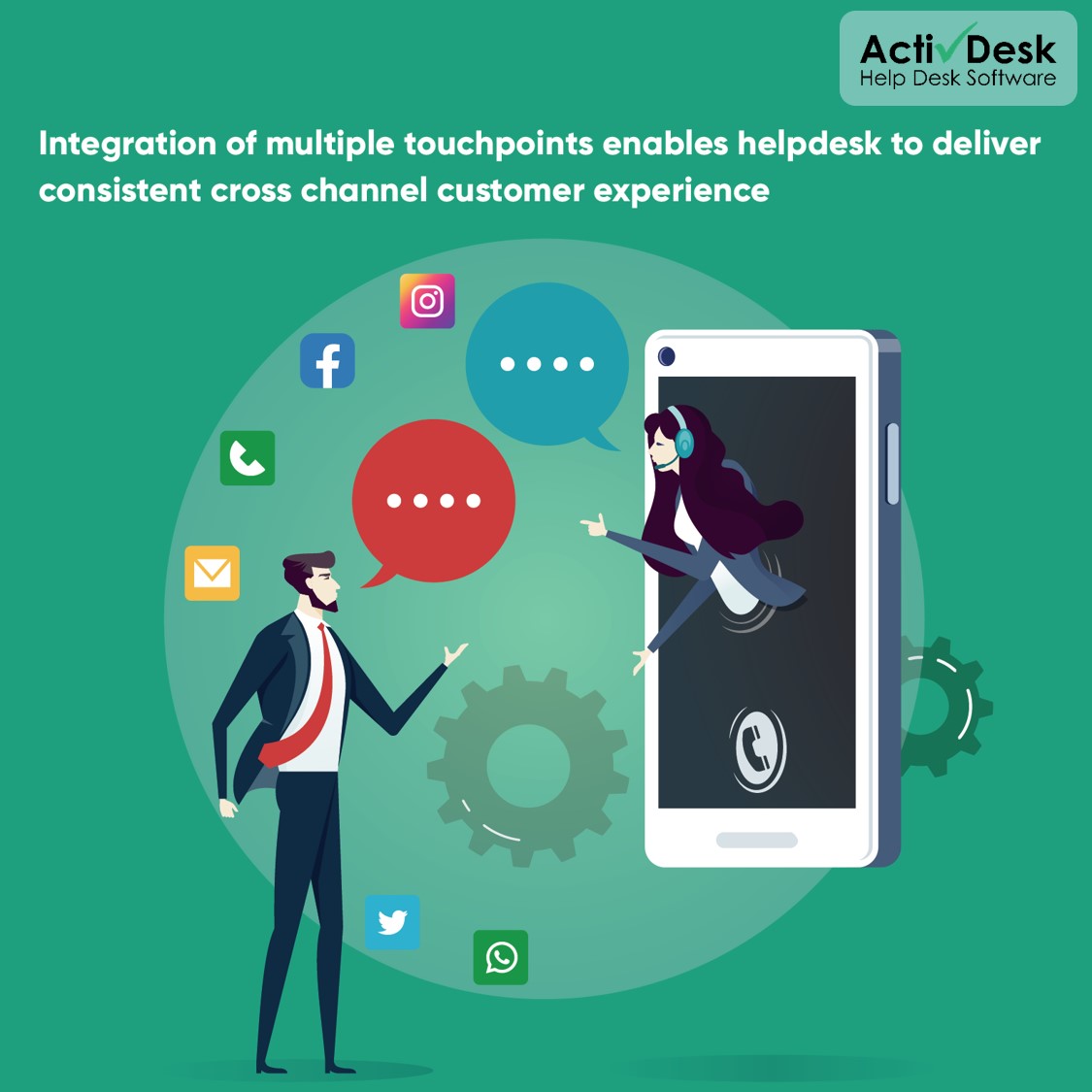 DeskActiv's tweet image. Deliver consistent customer experience across all communication channels with integration of all touchpoints on a single interface #MultichannelCustomerSupport #OmnichannelCustomerService #HelpDeskTechnology #CustomerExperience #ActivDeskHelpDeskSoftware