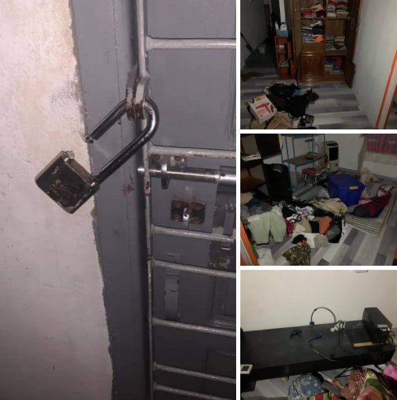 nslwin's tweet photo. THAKETA, Yangon:

SAC Terrorists raided the houses on Shwe Oak Gu 3rd Street, Ward 8 on June 17 at 11:30pm. They looted cash &amp; two laptops. Abducted 5 people including a 57-year-old woman &amp; an underaged 17-year-old young man.

#June18Coup #WhatsHappeningInMyanmar #MilkTeaAlliance https://t.co/E5D7VRFH06