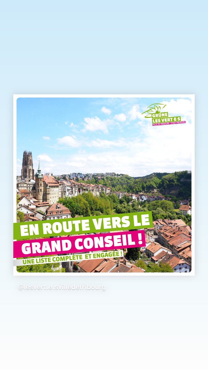 VertsFribourg's tweet photo. L'AG de Les Vert·e·s - Ville de Fribourg / Grüne Stadt Freiburg présente une liste complète, équilibrée et engagée de 13 candidat·e·s au #GrandConseil. https://t.co/BPUCBagKDP