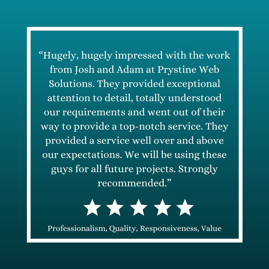 Another positive review in! ⭐⭐⭐⭐⭐

So grateful when we get kind words about our work from clients. We will always strive to deliver the best service possible and maintain high standards. 

 #review  #5stars  #business  #oxfordshire  #digitalagency  #webdesign