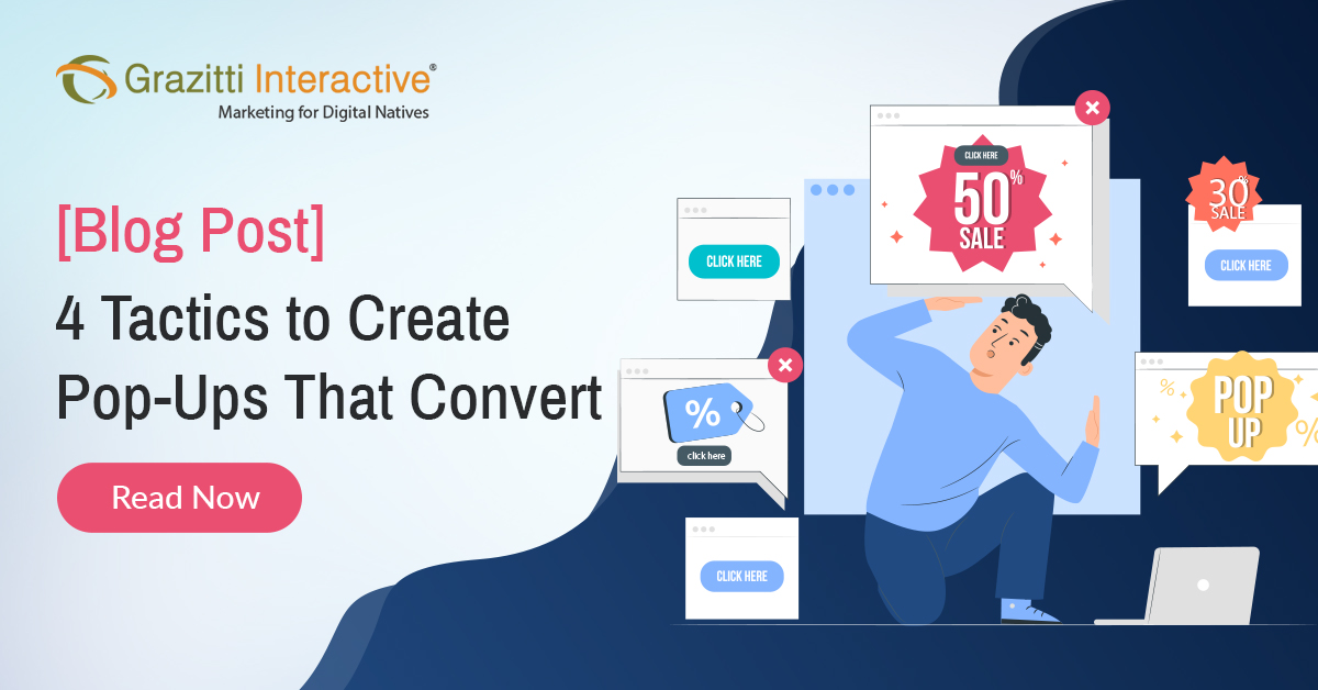 Grazitti's tweet photo. #Pop-ups when used correctly, can prove to be an invaluable source for marketers to generate leads and boost ROI. Hereβs how.
π https://t.co/T3lhB1fRhD π
#adcopy #AdCopywriting #ContentMarketing #advertisements #marketing #ads #contentbestpractices #copy#grazitti https://t.co/AkMkh27rVN