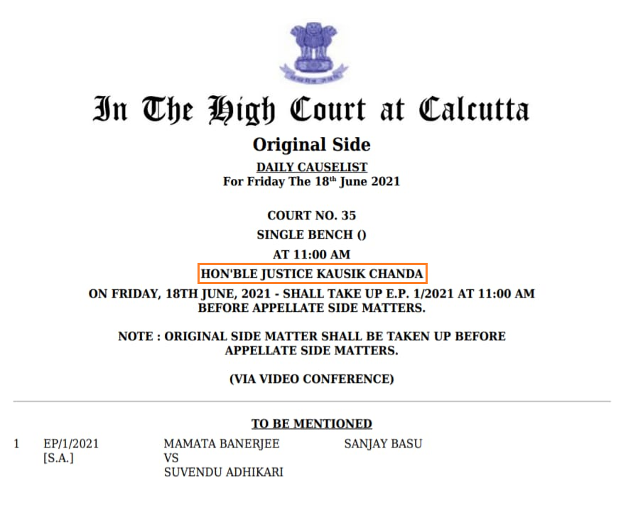 VOB4WB's tweet photo. Here is Additional Judge Hon'ble Justice Kausik Chanda who is supposed to hear EP between Bengal CM And LOP is Spending time in an event Organized by @BJP4Bengal.
Hon'ble Justice Can be Seen seating Just Next to BJP Bengal State president @DilipGhoshBJP.
Impartial Justice ??
#VOB https://t.co/GiA0wgwwJW