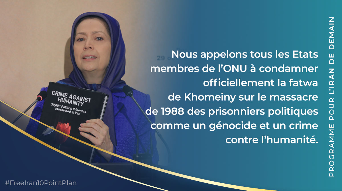 Maryam Radjavi on Twitter: "Le “bourreau de 1988” va devenir le soi-disant président de l'#Iran. La communauté internationale doit condamner la fatwa de Khomeiny sur le #1988Massacre. Il faut boycotter la mascarade