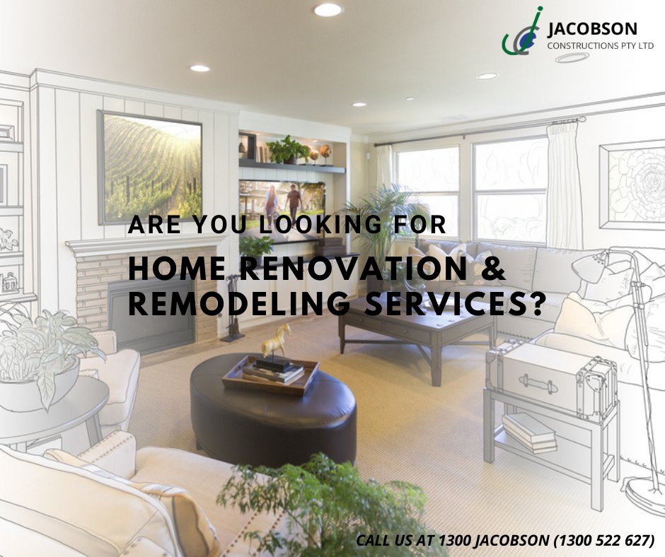 JacobsonConstr2's tweet image. Are you looking for home renovation &amp;amp; remodeling services in Sydney? Call us at 1300 JACOBSON (1300 522 627). Email: admin@jacobsoncon.com.au.
#homerenovation #renovationservice #homeremodeling #remodeling #renovationwork #PARAMATTA #sydney #Australia