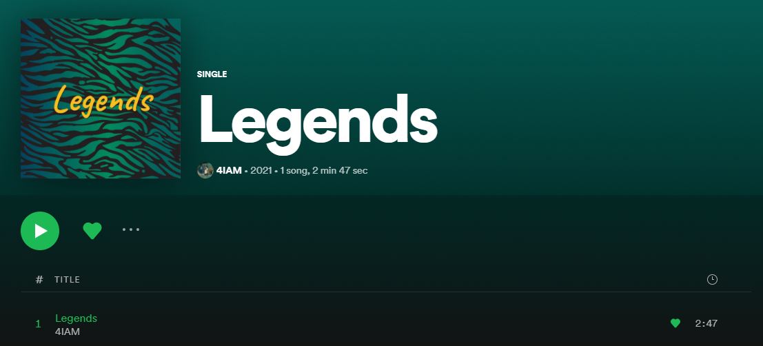 4iamHitchat's tweet photo. Our new single ‘Legends’ is now available on @SpotifySA! 

Listen here: https://t.co/VZCfA3jGsV #4IAM #4IAMLegends https://t.co/WSmw43Yxfp