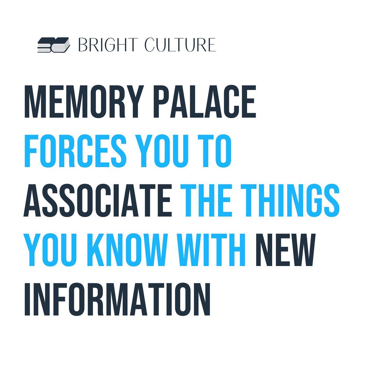 BrightCulture's tweet image. Did you know that Memory Palace is a time-honored technique for memorizing anything and everything? It was first recorded by Cicero in 44 BC and continues to be used widely today to memorise anything from grocery lists to huge chunks of information for exams. Swipe left to learn