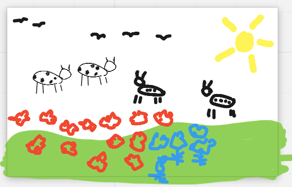 "Scrum Für Product Owner" auf der <a href="/Spartakiade_org/">Spartakiade</a> letzten Freitag.
"Die Kühe waren eine Gemeinschaftsarbeit!" - Also quasi eine Kuh-Produktion. 
#scrum #productowner #blumenwiese #agile #workshop