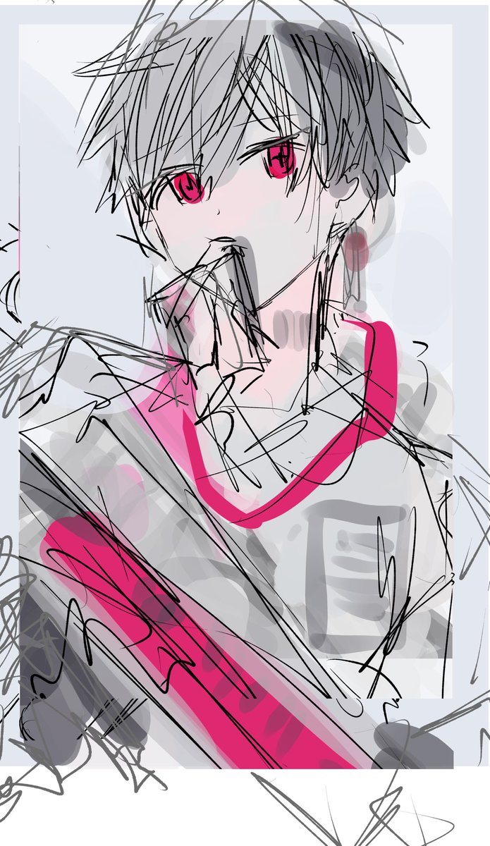 さくしゃ2先生 Sakusya2honda の ラフ清書ゲーム 参戦ー こ Homareのイラスト