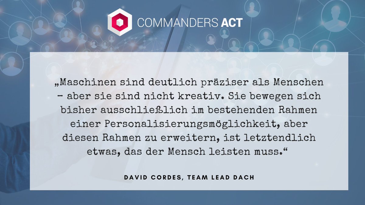 DCommanders's tweet photo. 💡Verbessern Sie Ihr Kundenerlebnis durch die Personalisierung der Customer Journey mit einer CDP. 
Erfahren sie mehr in unserem White Paper zum Thema Personalisierung: 

👉https://t.co/tyTioKCb3b

#Commandersact #onlinemarketing #Whitepaper #CustomerJourney #omnichannel #CDP https://t.co/vZfk7ZK4tA