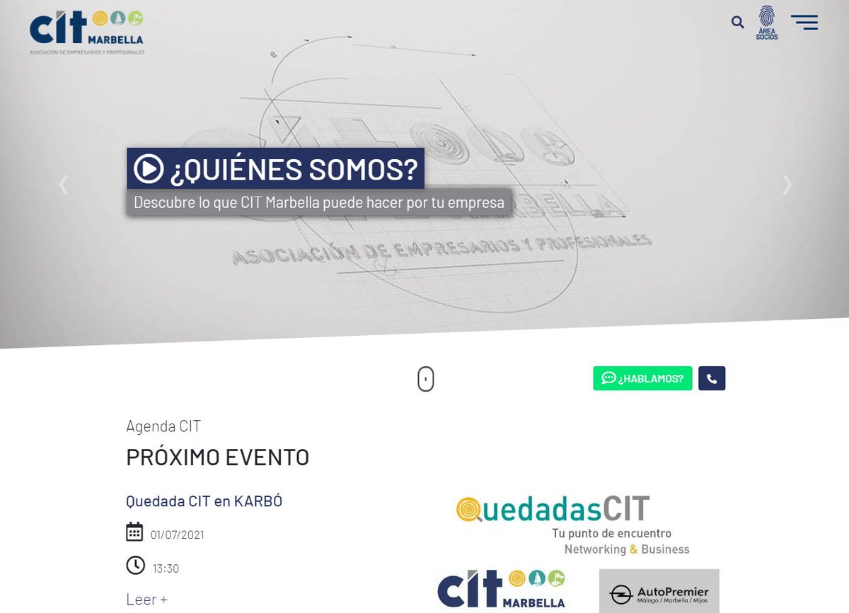 En breve os presentamos la nueva página web, bajo el mismo dominio citmarbella.es 🌐 un concepto de web más innovador y dinámico 

De la mano del Presidente y Gerente <a href="/citmarbella/">CIT Marbella</a> y <a href="/puraenvidia_com/">puraenvidia</a> conoceremos las líneas maestras de esta nueva plataforma virtual