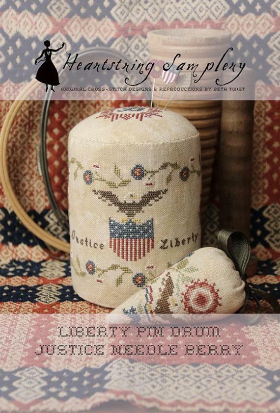 cottageneedle's tweet photo. NEW! HEARTSTRING SAMPLERY Liberty Pin Drum and Needle Berries cross stitch patterns at https://t.co/gY9SbmJ9tN by thecottageneedle https://t.co/NhkWxK2T4C