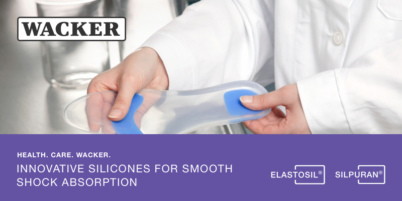 wackerchemie's tweet photo. Special medical bandages and orthotics like heel cushions and insoles benefit from the excellent mechanical properties of #ELASTOSIL® P and #SILPURAN® silicone elastomers and their ability to absorb shock and vibration. https://t.co/LovlcRqQaY #siliconeelastomers https://t.co/XmbxU7L9Xd