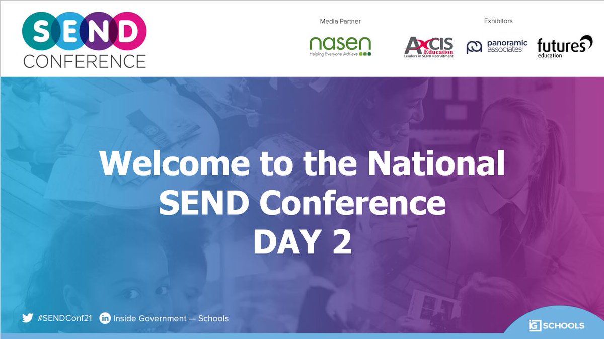 Welcome back to everyone whose joining us for Day 2 of this year's virtual National SEND Conference!

#SENDConf21