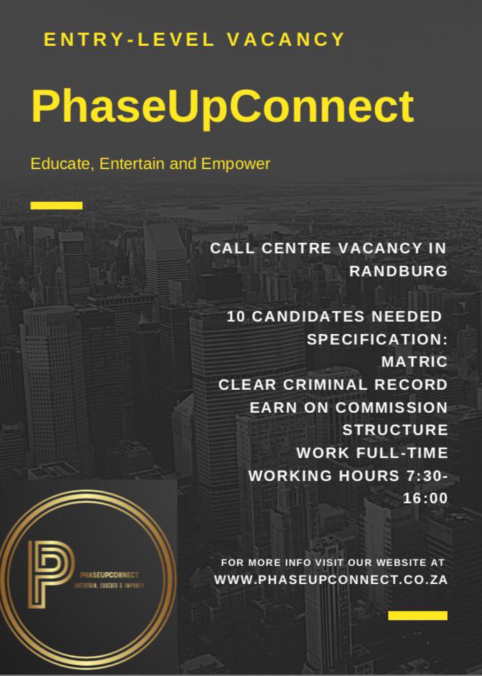 Puff and pass

#JobSeekersSA #unemployment #jobseekers #vacancies