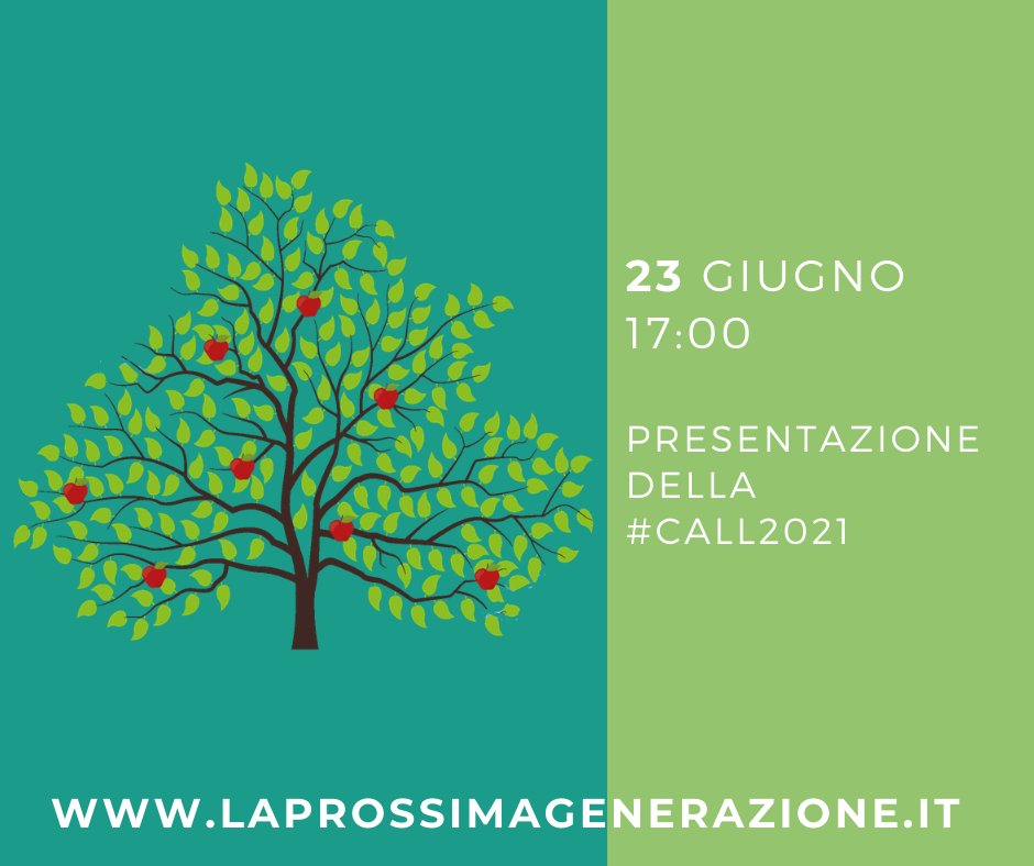 Generativita's tweet photo. 📌 Save the date
Mercoledì 23 giugno alle 17 partecipa al webinar di presentazione della #call2021 de #LaProssimaGenerazione per scoprire le 4 fasi del progetto e il percorso di mentoring #generativo
✍ Iscriviti qui
https://t.co/OCMy1r1RXx https://t.co/4jLTUYfyS7