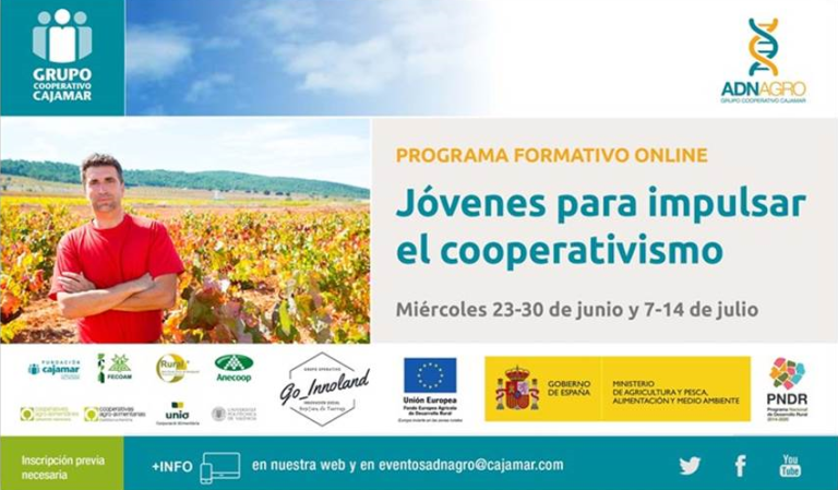 GO_InnoLand's tweet photo. 📢Ya puedes inscribirte en el programa formativo ‘#Jóvenes para impulsar el #cooperativismo’ que organiza @Cajamar @ADNAgroFood en el marco del @GO_InnoLand #GGOO del @mapagob
Empezamos el 23 de junio🤩
Inscríbete en @platformtierra 👉https://t.co/YI24B1nQa6 https://t.co/trRhi8f4qr