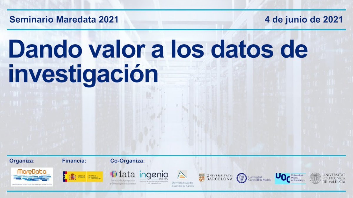 datos.gob.es – Dirección General del Dato (@datosgob) on Twitter photo ¿Conoces #Maredata2021? 🌊 El 4 de junio tuvo lugar este seminario bajo el lema 'Dando valor a los #datos de investigación'. Puedes volver a verlo aquí. ¡Descubre el poder de los datos! bit.ly/35vgCrA <a href="/maredataproject/">maredata</a> <a href="/revistaBiD/">Revista BiD</a> <a href="/FIMA_UB/">Facultat FIMA UB</a> <a href="/Ingenio_CsicUpv/">INGENIO (CSIC-UPV)</a> <a href="/iata_csic/">IATA CSIC</a> ¿Conoces #Maredata2021? 🌊 El 4 de junio tuvo lugar este seminario bajo el lema 'Dando valor a los #datos de investigación'. Puedes volver a verlo aquí. ¡Descubre el poder de los datos! bit.ly/35vgCrA <a href="/maredataproject/">maredata</a> <a href="/revistaBiD/">Revista BiD</a> <a href="/FIMA_UB/">Facultat FIMA UB</a> <a href="/Ingenio_CsicUpv/">INGENIO (CSIC-UPV)</a> <a href="/iata_csic/">IATA CSIC</a>
