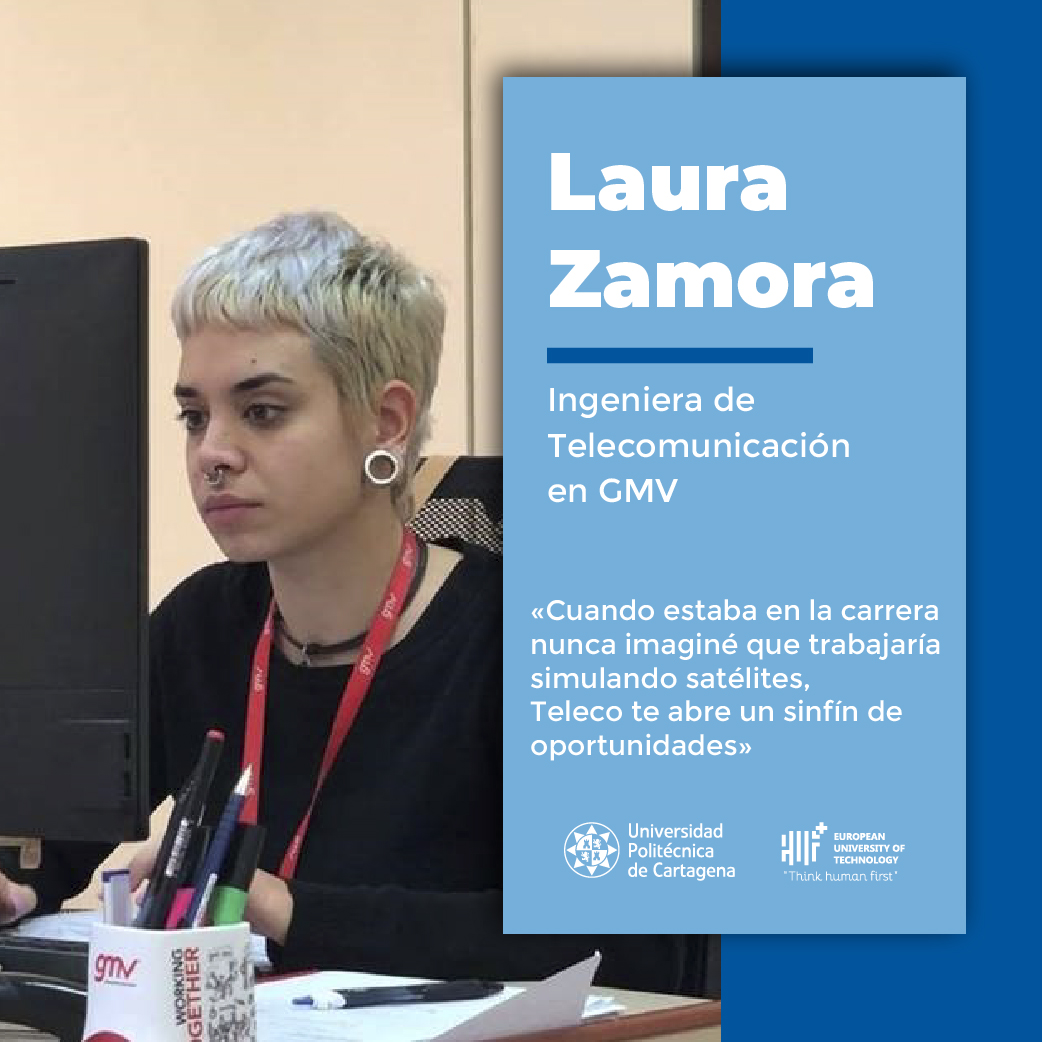 UPCToficial's tweet photo. 🔵#ExitoUPCT: Conoce a Laura Zamora , egresada en Ingeniería en Sistemas de Telecomunicación por la UPCT.
Desde 2018 trabaja como responsable de desarrollo de algoritmos en @infoGMV_es.
🗞️ https://t.co/cpOhcOs5z8
#SomosUPCT #UPCT @ETSIT_UPCT https://t.co/7N0FQkXvSn