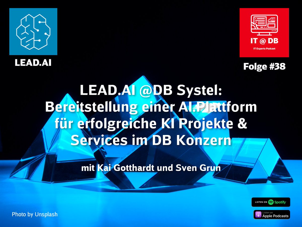 Wo Fancy und Need sich treffen💎Beim IT@DB #podcast lernt ihr Lead.AI und deren AI.Plattform kennen. Wie die #Plattform der @dbsystel #KI Services einfach bereitstellt, integriert und skalierbar für den DB Konzern macht erfährst du im Interview. Viel Spaß!👂